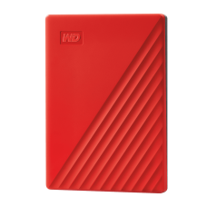 WD My Passport 2TB Portable External Hard Drive, Red